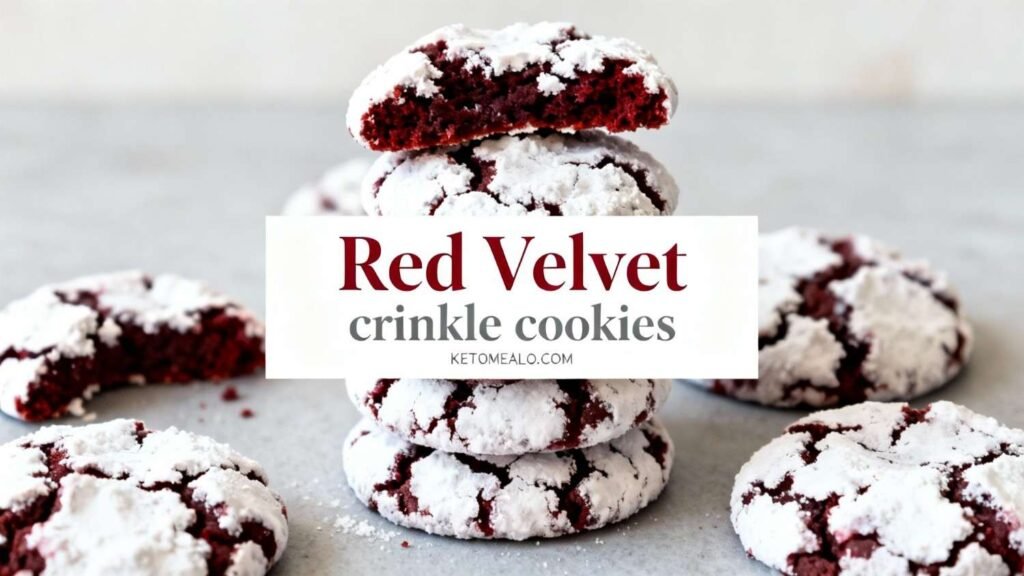 Red Velvet Crinkle Cookies