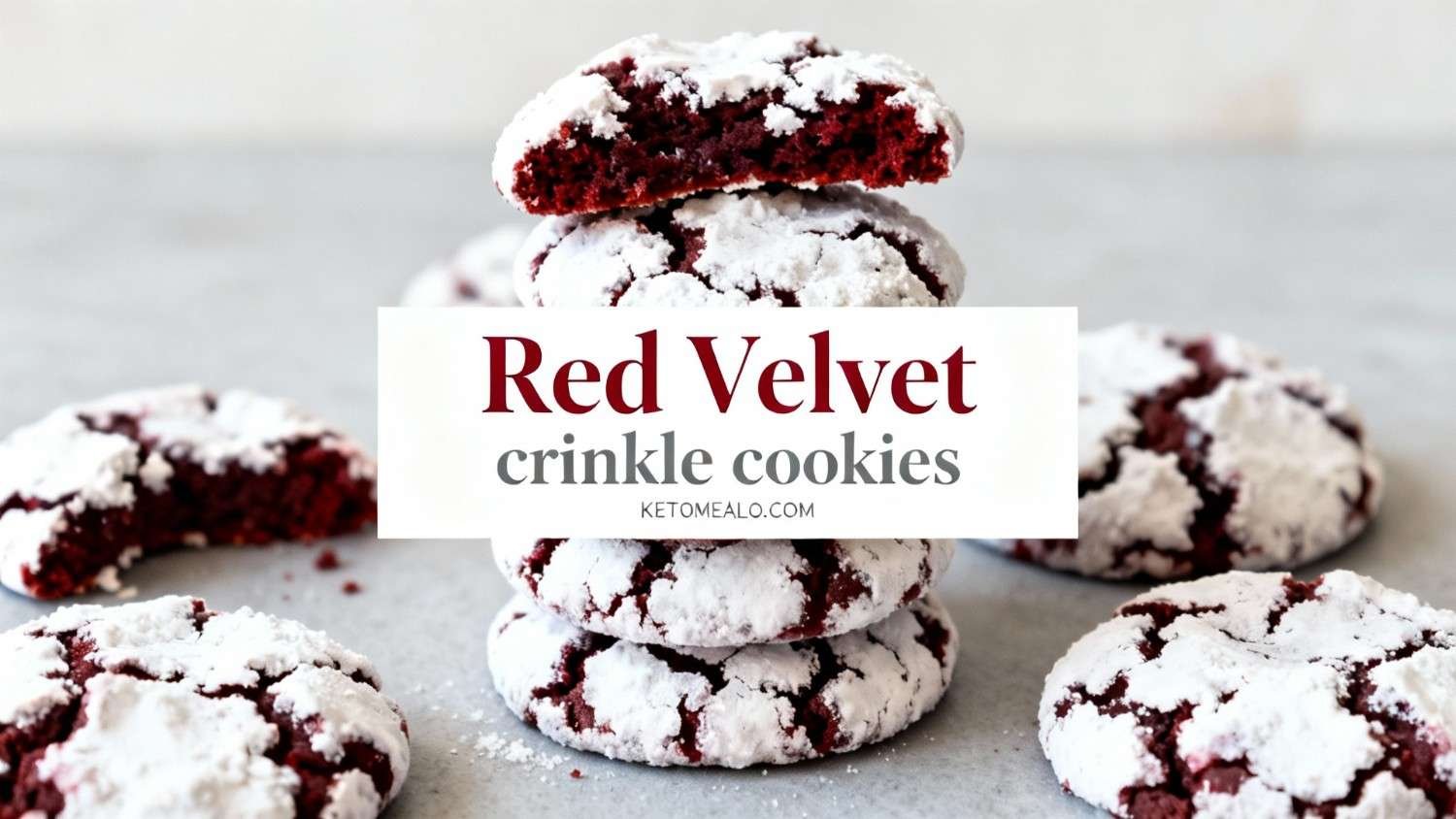 Red Velvet Crinkle Cookies