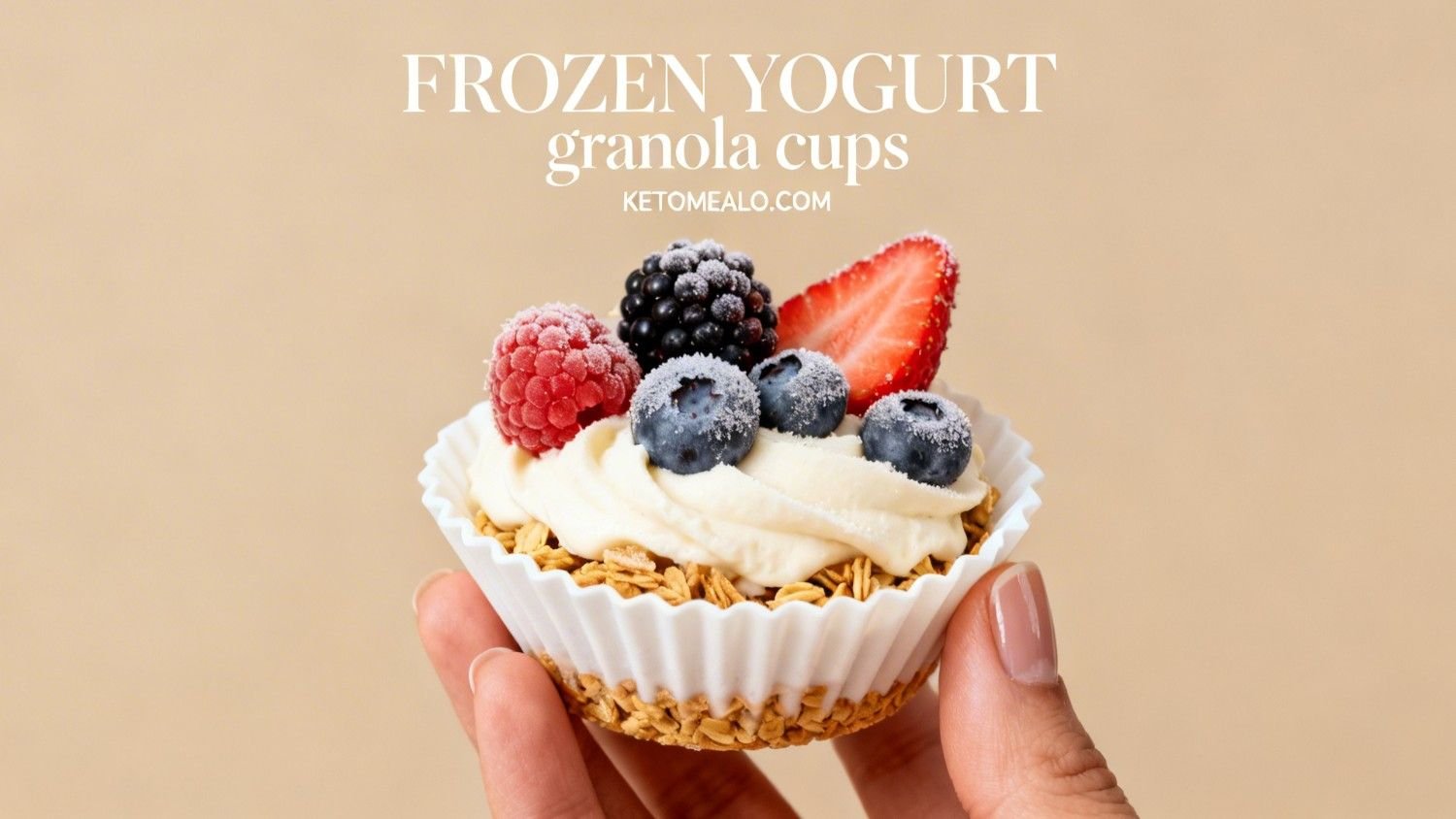 Frozen Yogurt Granola Cups