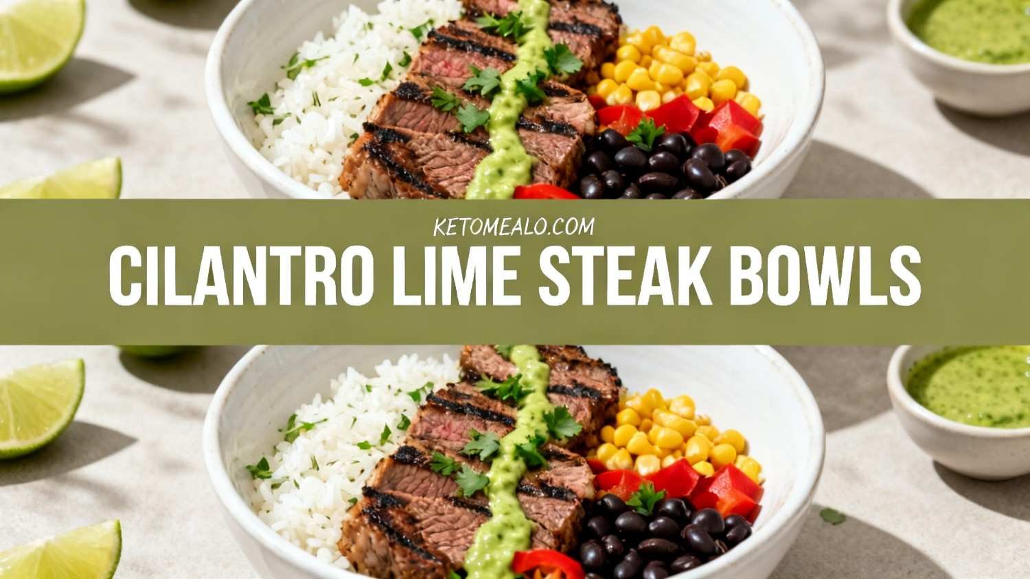 Keto Cilantro Lime Steak Bowls